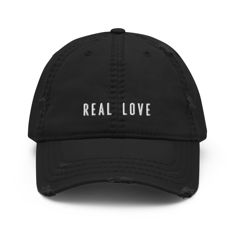Real Love Distressed Dad Hat