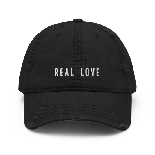 Real Love Distressed Dad Hat